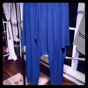 Travelers  royal blue open blazer w tuxedo tails